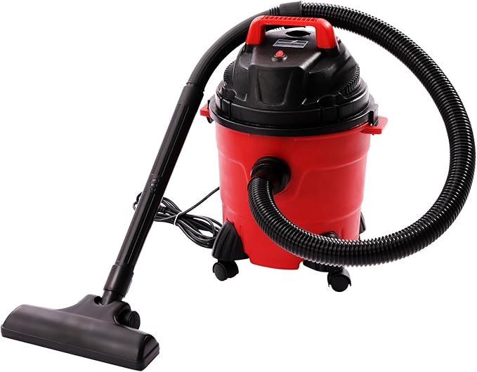 Wet Dry Vacuum Cleaner, 4 Gallon 1.34Hp Portable Shop Vacuum with 4 Universal Wheels & 3.9ft Hose, 1000W 3in1 Function Heavy-Duty Shop Vac for Home, Garage, Workshop, Shops Etc