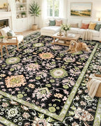 OLANLY 9x12 Washable Area Rug, Soft Non Slip Carpet for Bedroom Living Room by OLANLY
