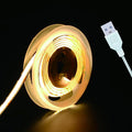 UVTaoYuan Short Led Strip Lights 5V USB LEDs Display Cabinet Lighting COB LED Strip Light 3000K Warm White Not Dimmable Flexible Small led Lights for DIY Home LED TV Lights Indoor Use (3.28FT/1M)