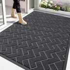OLANLY Front Door Mat Outside 71x47, All-Season Absorbent Rubber Doormat by OLANLY