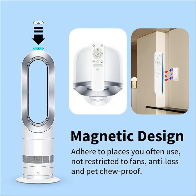 LUNOAOA Upgrade Glowing Remote Control Replacement No Setup for Dyson Fan AM11 TP00 TP01 with Magnetic