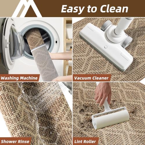 COSY HOMEER Kitchen Rugs Sets of 2 Non-Slip Washable,20”x30“+20”X48“ - Image 6