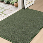 BEQHAUSE Dirt Trapper Door Mat 32" x 48", Non-Slip Washable Doormats, Green by BEQHAUSE