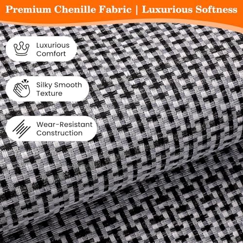 StepRite Kitchen Rugs, Kitchen Mats for Floor, 32"x20" Non-Slip Machine-Washable Kitchen Throw Rug, Absorbent Kitchen Runner Rugs Office, Kitchen Sink Standing Desk Mat, Kitchen Decor Carpet, Black - Image 3