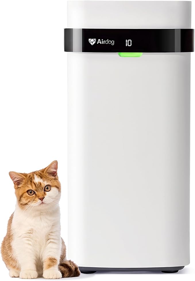 Airdog Air Purifier for Homes with Pets, Covers Up to 1614 Ft², TPA Technology with Washable Filter, Air Quality Display, Quiet Air Cleaner, Removes Dust, Smoke Odors, Smart Control