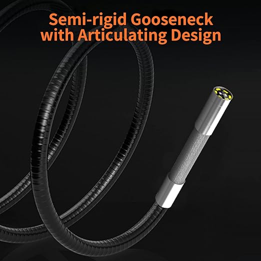 DXZtoz 10FT Articulating Borescope, Inspection Camera with 0.33in Two-Way Steering Snake Camera, Waterproof 1080P Endoscope with Light for Mechanics Electriction Wall Pipe Inspection