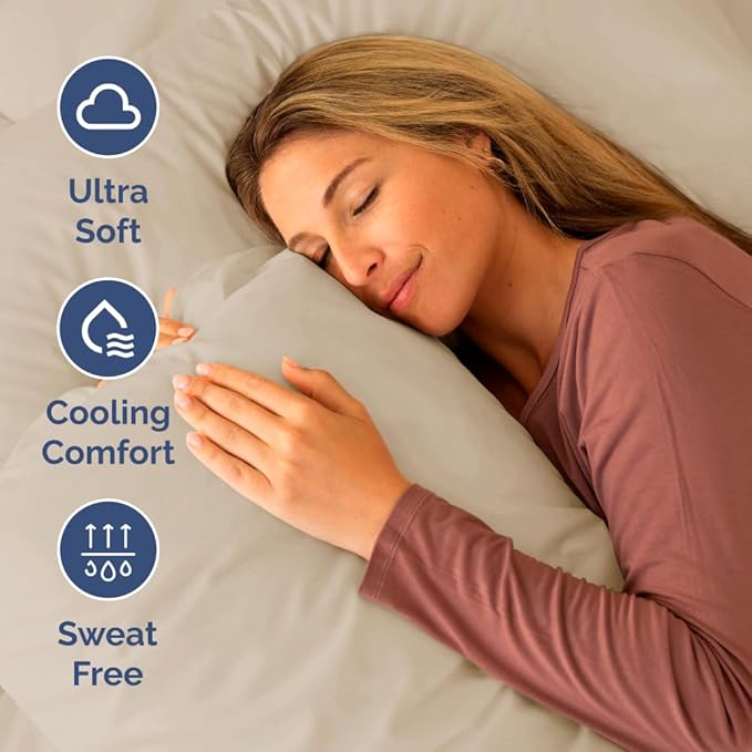 RV Short Queen Sheet Set 60 X 75 - 4 Piece RV Short Queen Bed Sheets - Soft, Breathable & Cooling - Designed for Bunks, Trailers & Camper - Fits 8” to 12" Mattress - Hotel Luxury Bedding - Wheat