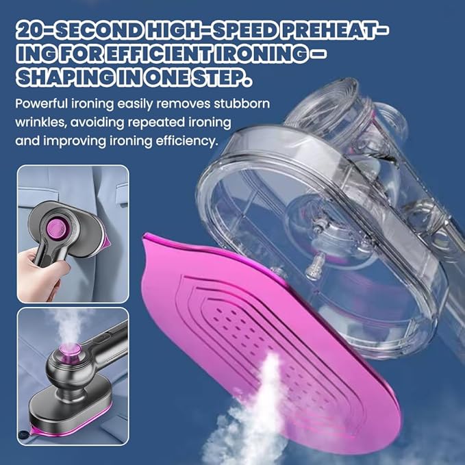 Saker Mini Steam Iron 2026|Portable Handheld Garment SteamerCompact Home Travel Steam Iron with Powerful Fast Heat-Up for Clothes,Curtains,Fabrics (3 PACK)