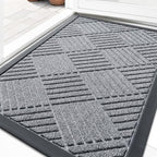 OLANLY Front Door Mat Outside Entrance, Waterproof Heavy-Duty Doormat by OLANLY