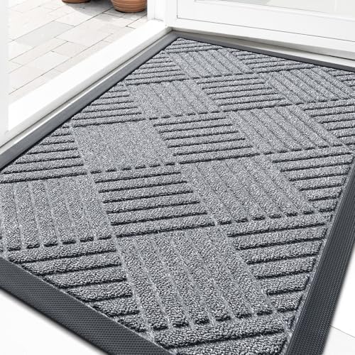 OLANLY Front Door Mat Outside Entrance 33x21, Waterproof Heavy-Duty Doormat by OLANLY