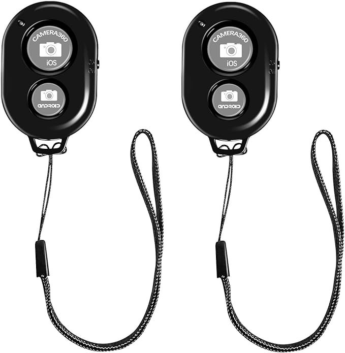 Belijean Bluetooth Remote - Compatible with All iPhone, iPad & Tablets - 2 Pack Bluetooth Clicker for Photos & Videos