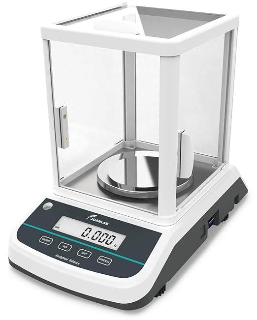 JOANLAB Analytical Balance 300g x 1mg Scale High Precision 0.001g Accuracy Digital Lab Scale for Laboratory Pharmacy Jewelry w/Front & Rear Display