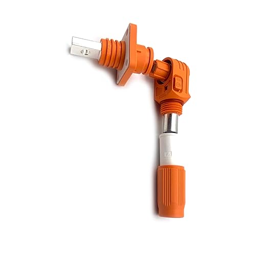 350A-450A 1500V Battery Energy Storage Connector, 120-185mm² High Current Connectors Quick Plug Terminal Orange Right Angle Plug and Socket IP67 Waterproof Power Adapter Threaded Wiring