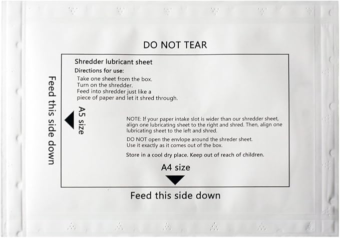 Ansoon 24 Pack Paper Shredder Lubricant Sheets, Paper Shredder Sharpening & Lubricating Sheets