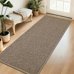 BEQHAUSE Dirt Trapper Door Mat 32" x 72", Non-Slip Washable Doormats, Beige by BEQHAUSE