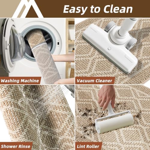COSY HOMEER Kitchen Rugs Sets of 2 Non-Slip Washable,24”x35“+24”X60“ - Image 6