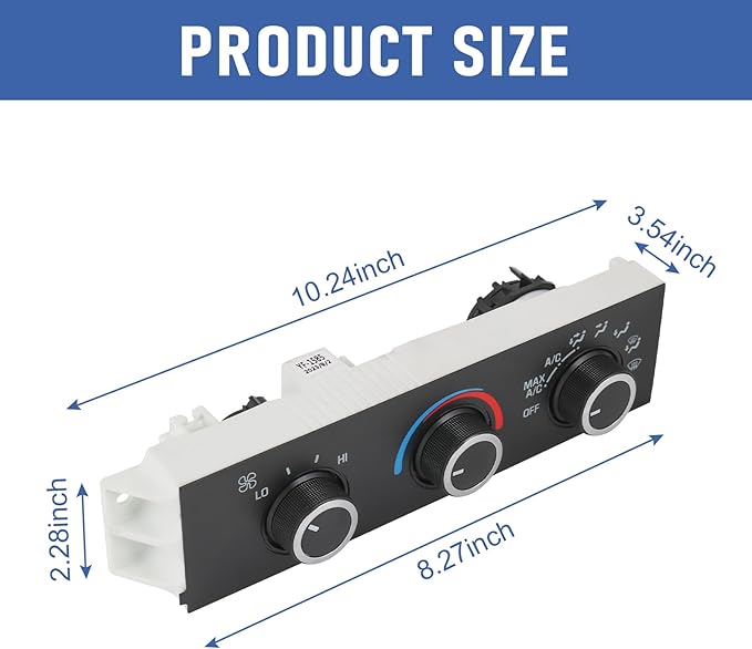 DICMIC Front A/C Heater Climate Control Module Compatible with 1996-2014 Chevrolet Express 1500 GMC Savana 1500 1996-2020 Chevrolet Express 2500 3500 GMC Savana 2500 3500 Replace# 599-217, 15073274