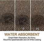 SUMLANS Kitchen Mats Set of 2 PCS for Floor, Washable Non Slip Rugs, Brown - Image 4