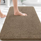 OLANLY Bathroom Rugs 36x24, Extra Soft Absorbent Chenille Bath Rugs by OLANLY