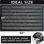 Ubdyo Extra Durable Door Mat Outside Entrance (30" x 17", Bright Grey) - Image 2