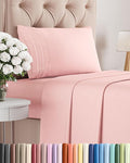 Twin Size 3 Piece Sheet Set - Comfy Breathable & Cooling Bed Sheets Set - Hotel Luxury Bedding for Women, Men, Kids, Teens, Boys & Girls - Deep Pockets, Ultra-Soft, Wrinkle Free - Oeko-Tex - Baby Pink