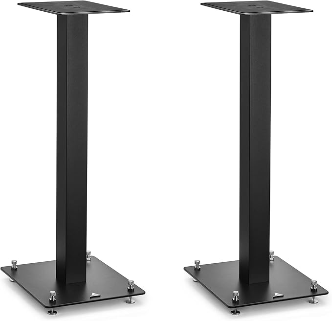 triangle - Speaker Stands S01 for Home Theater & HiFi Bookshelf Speakers - Height 600 mm - Universal Compatibility Stands - Black (Pair)