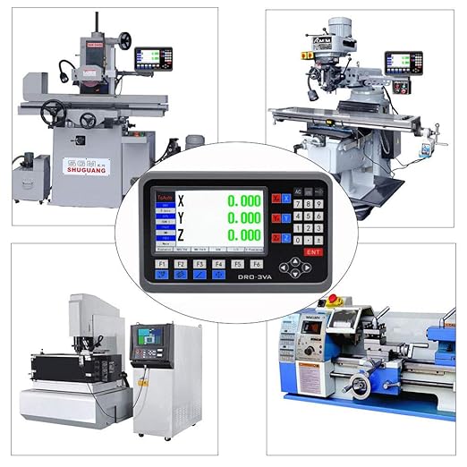 TOAUTO Digital Readout 2 Axis 3 Axis DRO Display Linear Scale 100~1000mm Precision 5um for Bridgeport/Knee Milling Lathe EDM Mill Machine (2 Axis DRO-LCD)