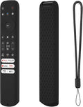 Hi Color Silicone Cover for TCL RC813 FMB1/RC923/RC902V Remote Protective Case Sleeve for TCL Smart TV Remote RC813 FMB1 Case Cover (Black)