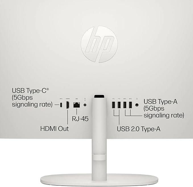 HP 21.5" FHD All-in-One Desktop Computer, 32GB RAM 1TB, Dual-Core Intel Celeron, Windows 11 Pro, Snow White (Renewed)