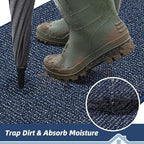 BEQHAUSE Dirt Trapper Door Mat 32" x 48", Non-Slip Washable Doormats, Blue - Image 3