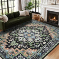 Lofus 8x10 Area Rug for Living Room Bedroom, Dark Green Washable Carpet by Lofus