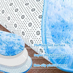 Noahas Oval Fluffy Blue Rainbow Rug 2.6X5.3 Small Kids Rugs for Bedroom Girls And Boys Aesthetic,Bedside Bedroom Rug,Ultra Soft Runner Carpet Modern Shaggy Nursery Area Rugs Home D飯r - Image 5