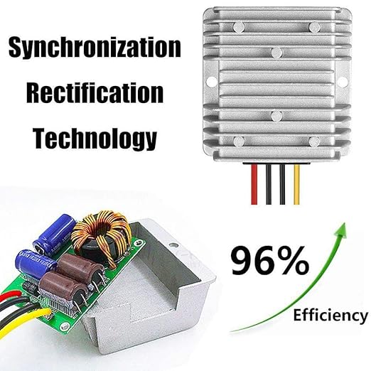DC Voltage Reducer DC 36V Step Down to 12V 10A 120W Voltage Regulator Power Converter Waterproof Module Transformer for Golf Cart Club Car