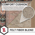 Mohawk Home Non Slip Rug Pad 10' x 13' - 1/2" Thick Felt + Latex Rubber Gripper - Dual Surface Cushion for Hardwood, Carpet, Tile Floors, Made in USA - Image 2