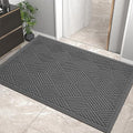 HIYARD Sturdy Front Door Mat, Absorbent Muddy Dirt Resist Welcome Door Mats Outdoor Indoor, Stain and Fade Resistant, Non-Slip Rubber Backing Low Profile Doormat for Entryway, 36×24, Charcoal by HIYARD