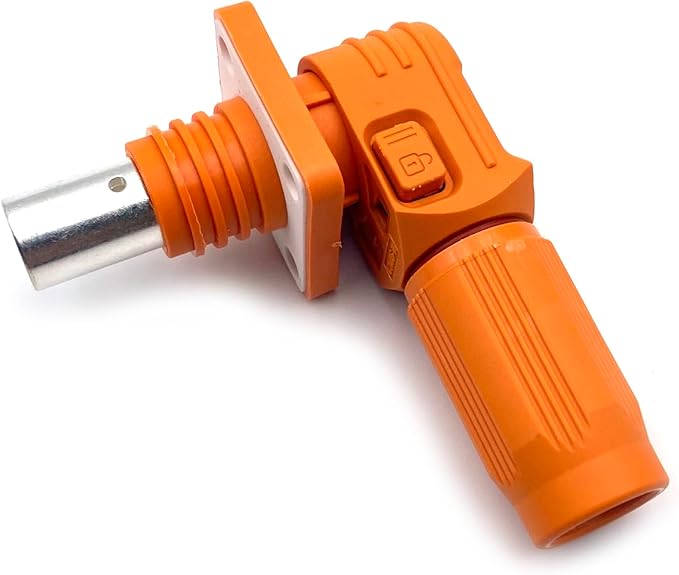 1 Set Battery Energy Storage Connector, 400A High Current Connectors Quick Plug Terminal Orange Right Angle Plug and Socket IP67 Waterproof Power Adapter Crimping 150mm² Wiring (1500V)