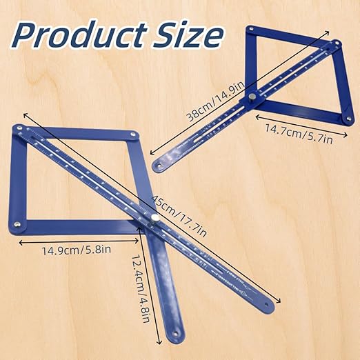 Premium Corner Angle Finder, Protractor Angle Finder Tool, Miter Angle Finder for Precise Cuts and Corner Measurements, Aluminum Alloy Build (Aluminum-Short)