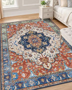 OLANLY 4x6 Washable Area Rugs, Soft Non Slip Carpet for Bedroom Living Room by OLANLY