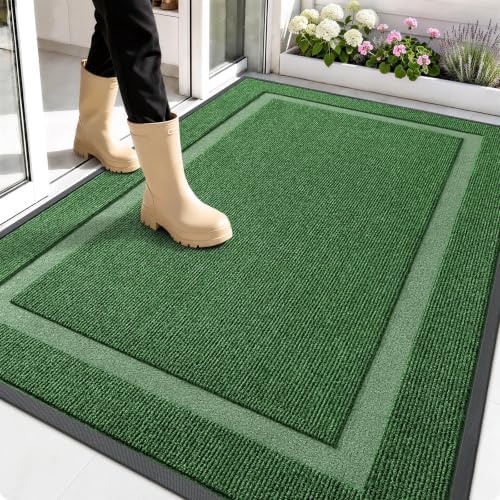 OLANLY Front Door Mat Outside 59x34, All-Season Heavy-Duty Rubber Doormat by OLANLY