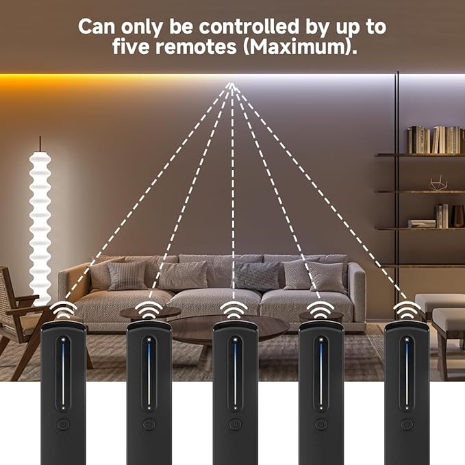 BTF-LIGHTING RC08RFB & C02RF Dual White RF 2.4GHz Wireless Tuya Controller Kit Dim Brightness/Color Temperature,Touch Slide Control for PWM (+ CW WW) 3PIN SMD FCOB CCT LED Strip DC5V DC12V DC24V