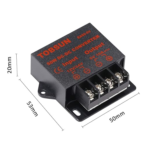 DC 12V/24V to 5V 10A Converter - Voltage Regulator Step Down Buck Converter Power Supply Transformer (12V/24V to 5V 10A)