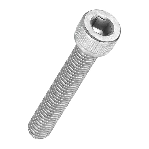 Kozelo 6pcs Socket Head Cap Screws - [M8-1.25 x 55mm] 304 Stainless Steel Allen Socket Drive for Electrical Motor 3D Printing Fan Engine Replacement Use, Silver