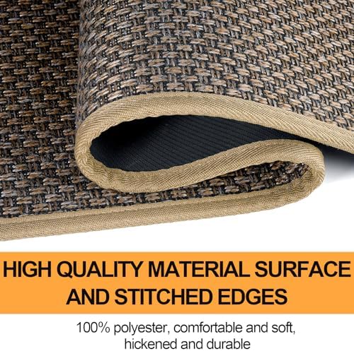 SUMLANS Kitchen Mat 1 PCS for Floor, Washable Non Slip Rugs, Brown - Image 3