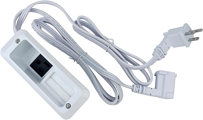 in-Wall Cable Management Kit for TV and Soundbar, Cord Concealer and Power Kit, Powers Devices and Hides All Cables, Comes with Circle Saw Drilling Attachment and Drywall Hand Saw