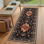 RELEANY Washable Area Rug, Runner 3'x8', Black/Colorful - Image 3