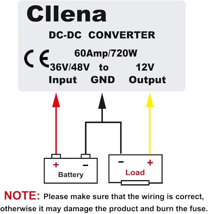 Cllena DC 36-48V to 12V 60A 720W Waterproof DC buck Converter