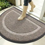 OLANLY Half Circle Front Door Mat Outside 35x23 All-Season Rubber Doormat by OLANLY