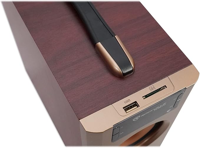 Rockville RHB70 Home Theater Compact Powered Speaker System, Bluetooth/USB/SD/FM, 4" Subwoofer, 2.1 Channel, 100W Peak, Cherry Wood Finish, for Home Entertainment