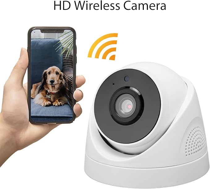 Pongnas Home Security Camera, 1080P HD 2MP Indoor WiFi Wireless Surveillance Camera with Night and 2 Way Audio