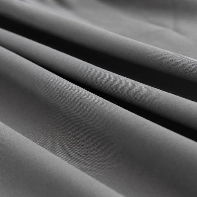 Grey Bed Skirt Full Size Ruffled Bed Skirt with Split Corners, Full Bed Skirt 12 Inch Drop, Full Size Bed Skirt Grey for Ruffled Bed Skirt with Split Corners, Bed Skirt Full Size